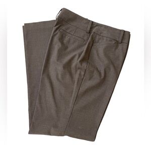 Ann Taylor Brown Curvy fit polyester/rayon/spandex career dress pants.